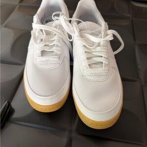 Nike White Sneakers with Gum Sole